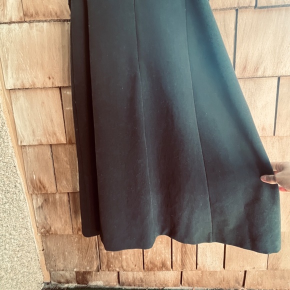 Long Tall Sally Dress Size 14 Black Cap Sleeve Round Neck Flared Stretch Lined - Picture 11 of 11